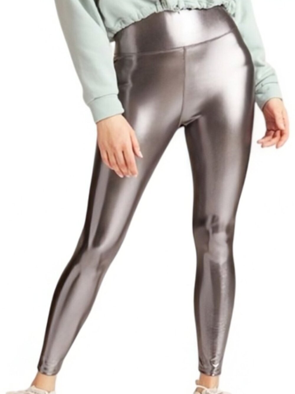 Knix x The Birds Papaya Leggings Women Medium Metallic High Rise NWT